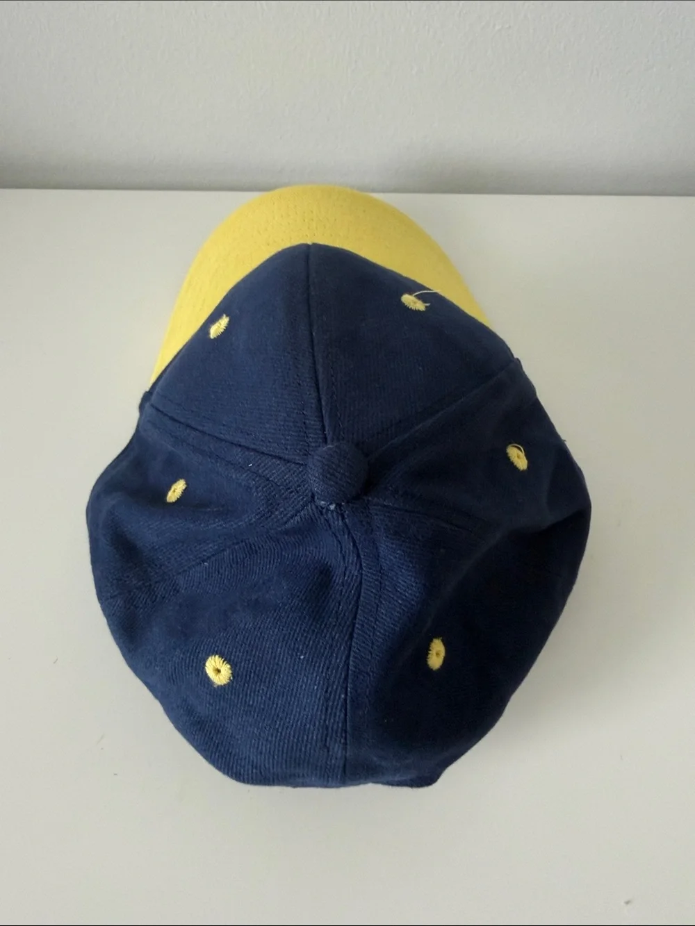 Nashville Script Two-Tone Kids Baseball Cap - Navy & Yellow